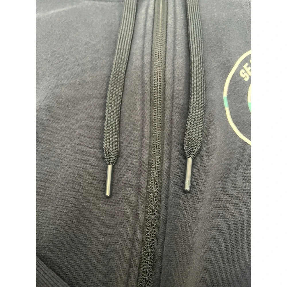 Seattle Kraken 2XL NHL Hockey Hoodie Large 2021 Adidas 3-Stripe Full Zip Pockets